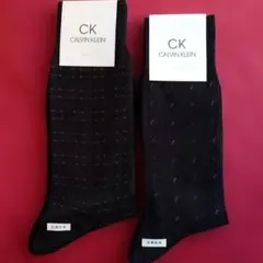 CK Calvin Klein カルバンクラインビジネスソックス 黒 2足セット