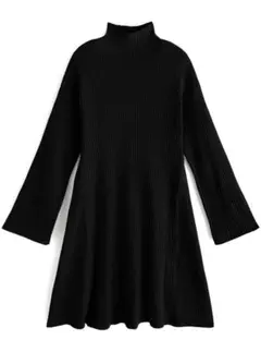 GRL rut965 ワイドスリーブフレアニットワンピース