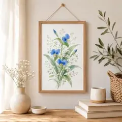 ボタニカルアート 植物画 アンティーク リトグラフ 絵画 額 植物図鑑