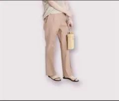 美品✨　slobe IENA リネン　ストレッチパンツ　サイドジップ　38のサムネイル