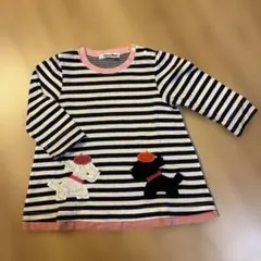 familiar ファミリア　テリア　長袖チュニック　Tシャツ 80