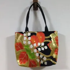 帯　刺繍　トートバッグ　和柄