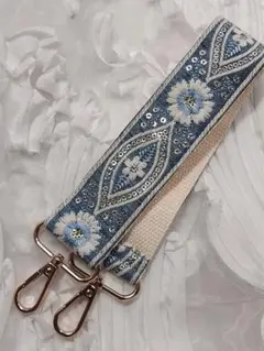 特価D-39インド刺繍リボンハンドストラップ、キーホルダー(送料込み)