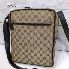 GUCCI グッチ ショルダーバッグ GGキャンバス 大きい スクエア