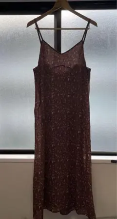 Honeys ブラウンフラワープリントキャミワンピース