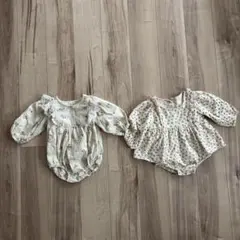 louple 花柄ロンパース 90サイズ