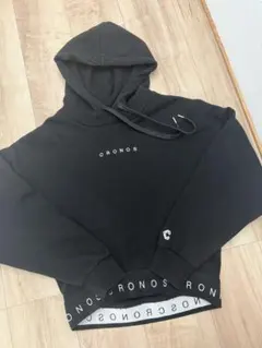 CRONOS パーカー ブラック フーディ　L