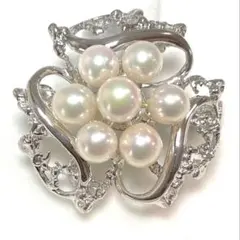 パールブローチ　あこや真珠　本真珠　入学式　卒業式　コサージュ　シルバー製