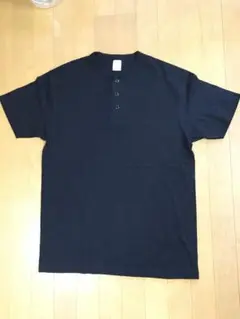 新品黒XL ユナイテッドアスレ 5.6オンス ヘンリーネック 半袖Tシャツ