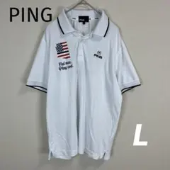 PING ゴルフウェア ポロシャツ ホワイト Lサイズのサムネイル