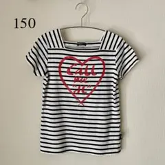 150 JENNI love ジェニーラブ ボーダー Tシャツ リボン 綿のサムネイル