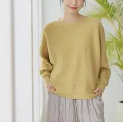 美品＊studioCLIPスタディオクリップ ニット プルオーバー イエロー