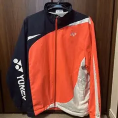 YONEX ジップアップジャケット オレンジ/紺