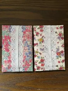 花柄レース付きポケットティッシュカバー2点セット