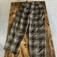 チェック　スラックスパンツ