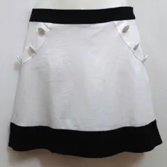 ミッシュマッシュ ミニスカート カットソースカート バイカラー台形スカート