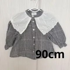 タータンチェック ブラウス チュニック シャツ トップス 秋