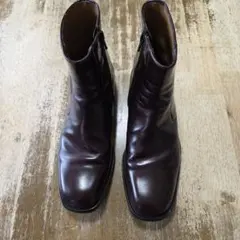 シルバノマッツア　レザージッパーブーツ 　ダークブラウン　5.5