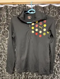 プーマ 黒 ハーフジップ 長袖