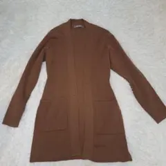 nano・universeロングカーディガン コットン生地