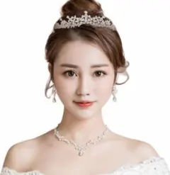 ブライダル ティアラ シルバー 花モチーフ プリンセス 発表会