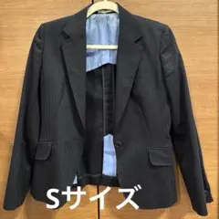 Sサイズ　黒 ストライプ ビジネスジャケット