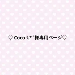 Coco ꒱.*˚様専用ページ