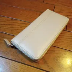 ビジネスレザーファクトリー　蛇腹ラウンドファスナー長財布