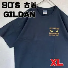 ギルダンGILDANOLDCHICAGOHALLOWEEN古着tシャツバンドXL