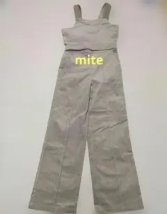 【タグ付き】mite サロペット ワイドパンツ コーデュロイ