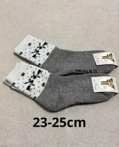 お試し価格！ウールソックス ウール100％ 23-25cm 2足 モンゴル産