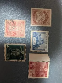 日本切手 4種セット 4枚ブロック田沢5厘、昭和2次4円、他。 - メルカリ