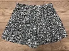 ZARA ザラ レディース ショートパンツ キュロット ツイード柄 モノトーン