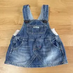 ベビー 女の子 90 ジャンバースカート デニム wask ワンピース スカート