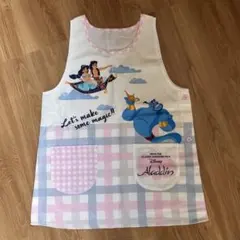 アラジン エプロン パステルチェック