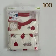 ユニクロ　長袖パジャマ　リサラーソン　ハート柄　100のサムネイル