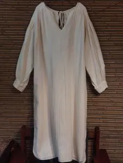♡様専用⭐niko and…ロングワンピース⭐Vネック⭐バックリボン⭐リネン混
