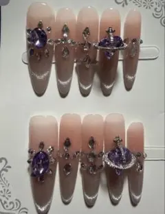 ネイルチップ グラデーションピンクSサイズ