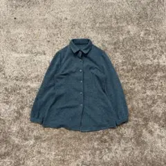 90s vintage 昭和レトロ ボタンシャツ風 ニット セーター 婦人服