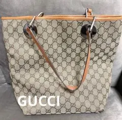 GUCCI GGトートバッグ　ハンドバッグ　オレンジ