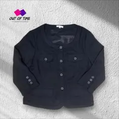 GLACIERグラシア ジャケット ブラック M 短丈 透け感