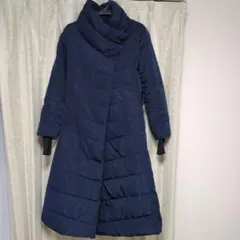 ネイビー ロングダウンジャケット　ダウンコート