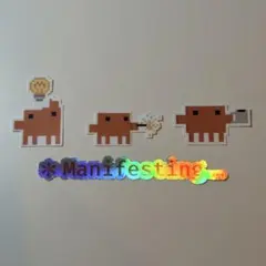 Claude ステッカー 4枚セット Manifesting ドット絵 シール