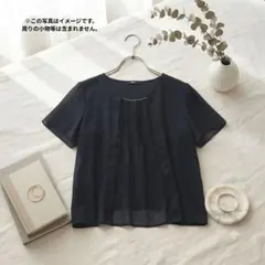 COMME CA ISM シアー切替 カットソー 黒 Lのサムネイル
