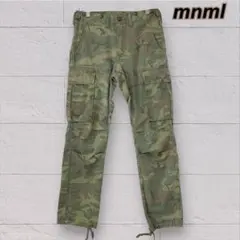 mnml カーゴパンツ　ミリタリー　カモフラ　迷彩　28サイズ