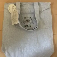 猫イラスト トートバッグ グレー