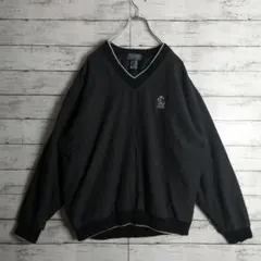 【超希少】vintageヴィンテージ ナイロンジャケット 刺繍ロゴ古着 ブラック