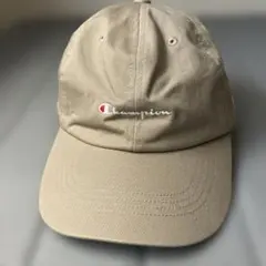 Champion ベージュキャップ ロゴ刺繍