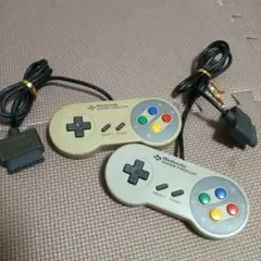 動作品！任天堂　純正　スーパーファミコンコントローラー　2個　SHVC-005