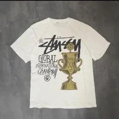 OLD STUSSY カレッジ クラウンロゴ Tシャツ ホワイト Mのサムネイル